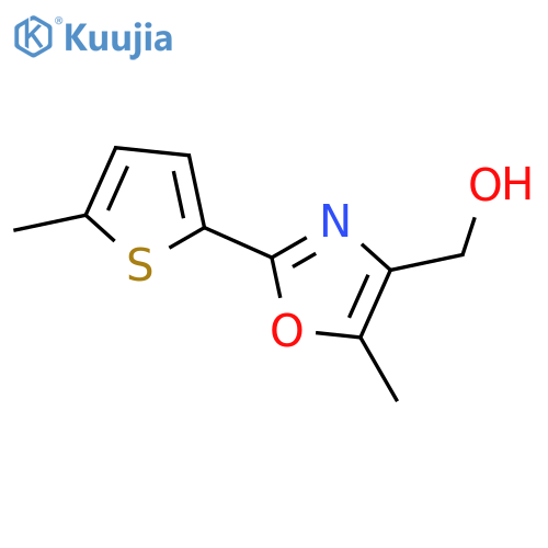 (5-Methyl-2-(5-methylthiophen-2-yl)oxazol-4-yl)methanol structure