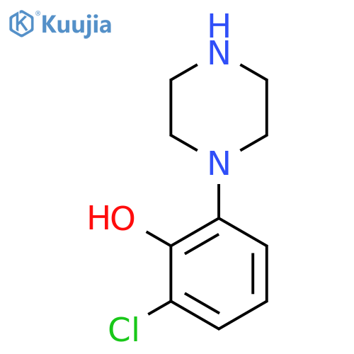 2-Chloro-6-(piperazin-1-yl)phenol structure
