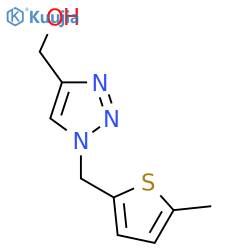 (1-((5-methylthiophen-2-yl)methyl)-1H-1,2,3-triazol-4-yl)methanol structure