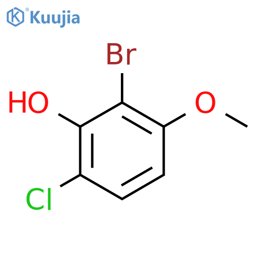 2-Bromo-6-chloro-3-methoxyphenol structure