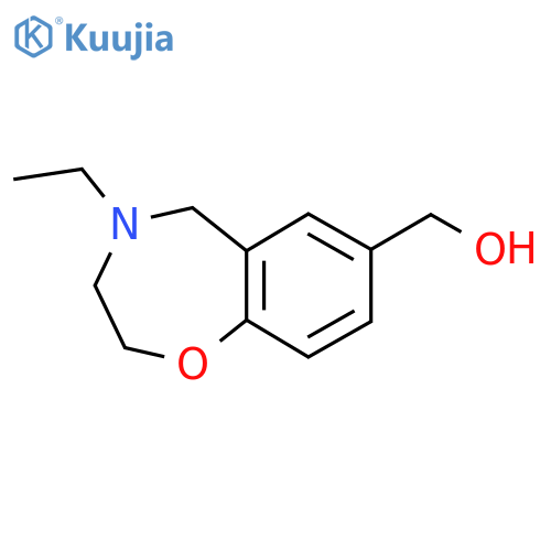 (4-Ethyl-2,3,4,5-tetrahydrobenzo[f][1,4]oxazepin-7-yl)methanol structure