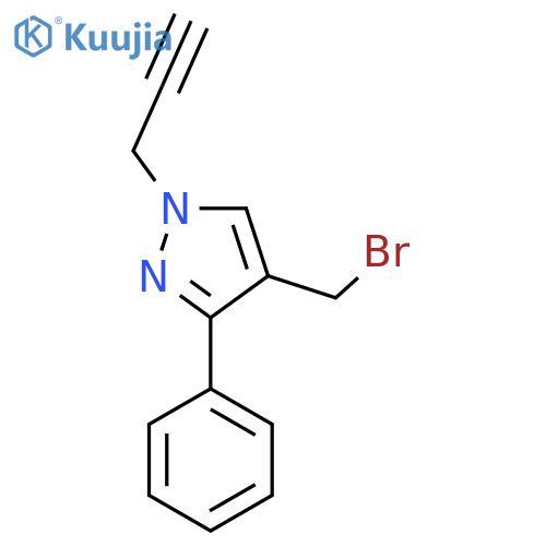 4-(Bromomethyl)-3-phenyl-1-(prop-2-yn-1-yl)-1H-pyrazole structure