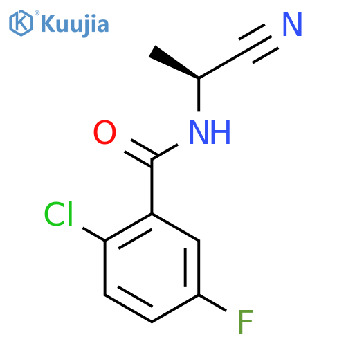 2-chloro-N-[(1S)-1-cyanoethyl]-5-fluorobenzamide structure