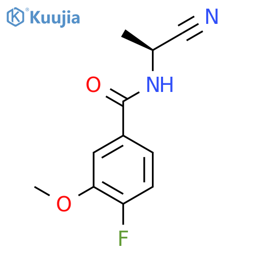 N-[(1S)-1-cyanoethyl]-4-fluoro-3-methoxybenzamide structure