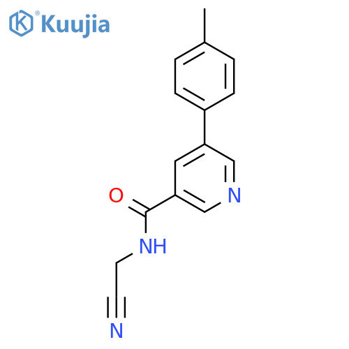 N-(cyanomethyl)-5-(4-methylphenyl)pyridine-3-carboxamide structure