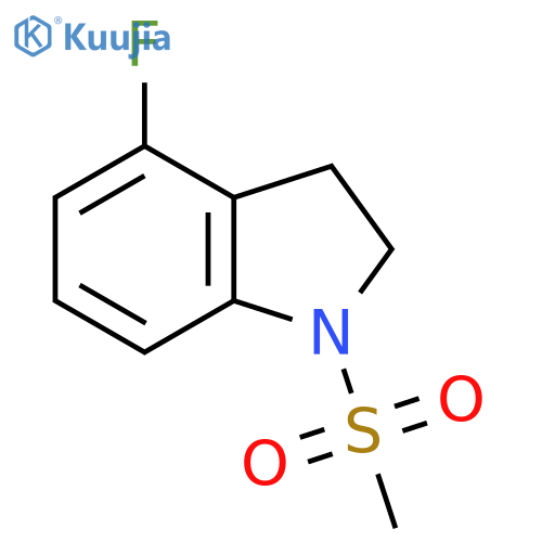 4-Fluoro-1-methanesulfonyl-2,3-dihydroindole structure