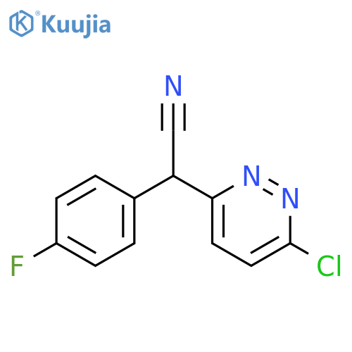 6-chloro-a-(4-fluorophenyl)-3-Pyridazineacetonitrile structure