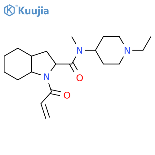 N-(1-ethylpiperidin-4-yl)-N-methyl-1-(prop-2-enoyl)-octahydro-1H-indole-2-carboxamide structure