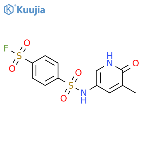 4-[[(1,6-Dihydro-5-methyl-6-oxo-3-pyridinyl)amino]sulfonyl]benzenesulfonyl fluoride structure