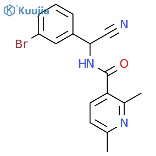 N-[(3-bromophenyl)(cyano)methyl]-2,6-dimethylpyridine-3-carboxamide structure