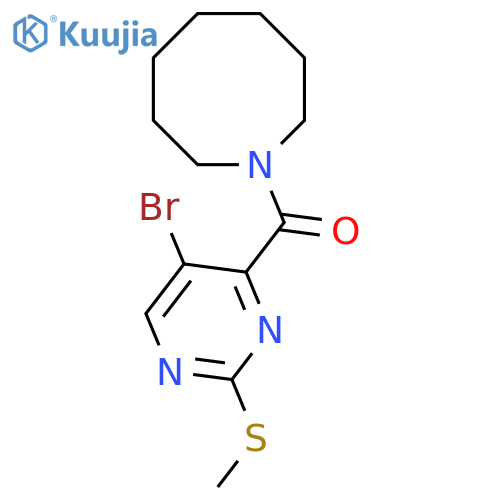1-5-bromo-2-(methylsulfanyl)pyrimidine-4-carbonylazocane structure