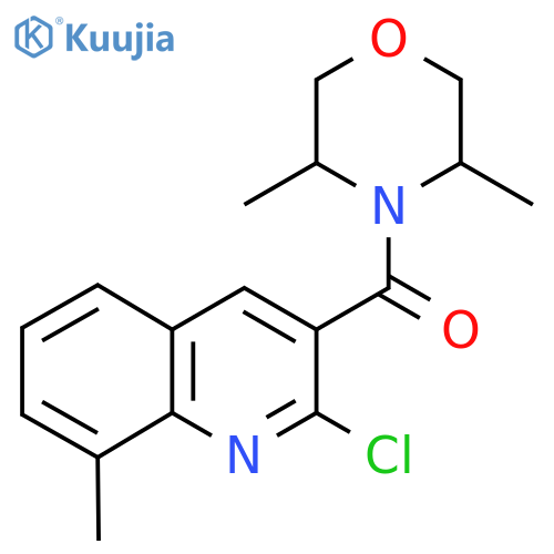 2-Chloro-3-(3,5-dimethylmorpholine-4-carbonyl)-8-methylquinoline structure