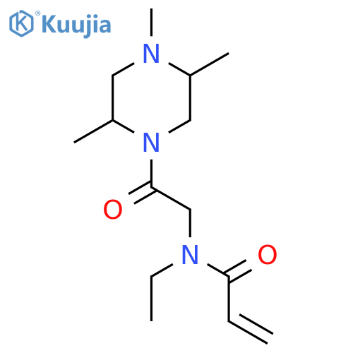 N-ethyl-N-2-oxo-2-(2,4,5-trimethylpiperazin-1-yl)ethylprop-2-enamide structure