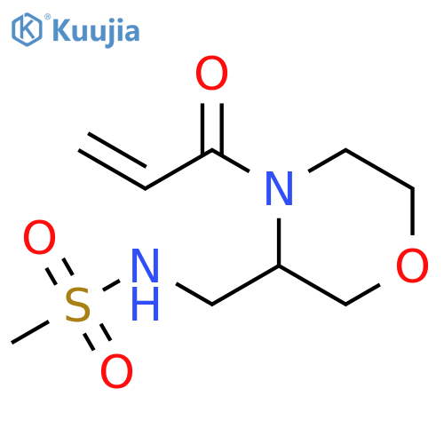 N-[[4-(1-Oxo-2-propen-1-yl)-3-morpholinyl]methyl]methanesulfonamide structure