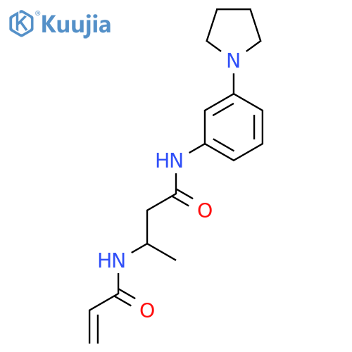 3-(prop-2-enamido)-N-[3-(pyrrolidin-1-yl)phenyl]butanamide structure