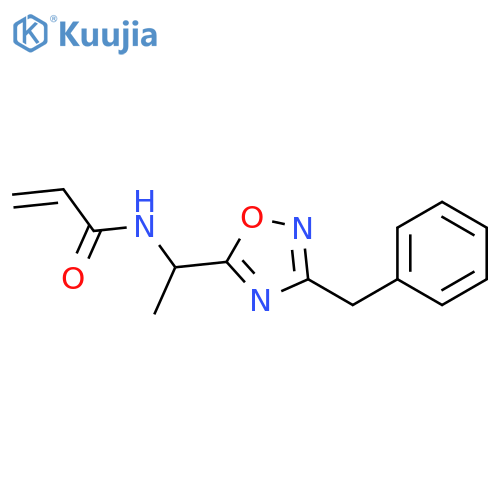 N-1-(3-benzyl-1,2,4-oxadiazol-5-yl)ethylprop-2-enamide structure