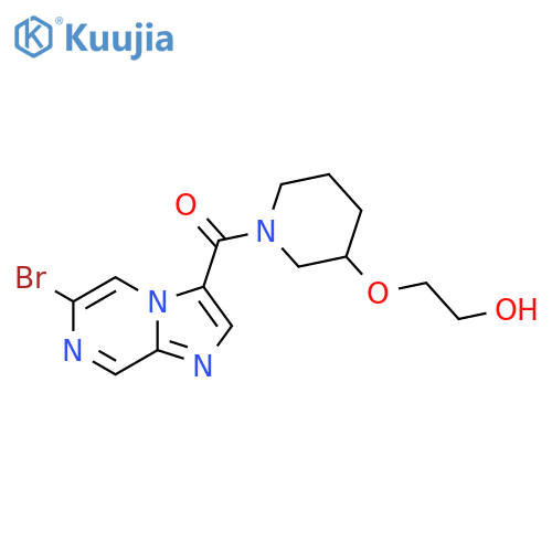2-[(1-{6-Bromoimidazo[1,2-a]pyrazine-3-carbonyl}piperidin-3-yl)oxy]ethan-1-ol structure