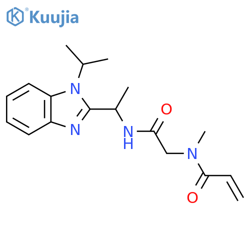 N-methyl-N-[({1-[1-(propan-2-yl)-1H-1,3-benzodiazol-2-yl]ethyl}carbamoyl)methyl]prop-2-enamide structure