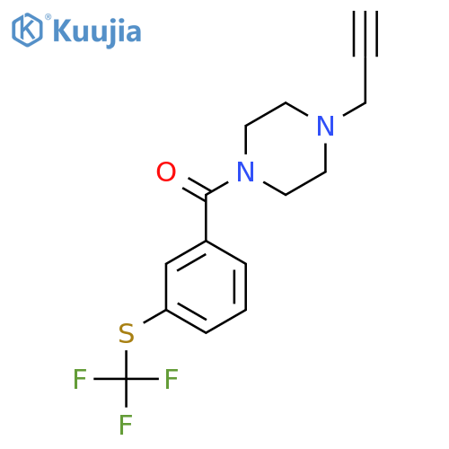 1-(Prop-2-yn-1-yl)-4-{3-[(trifluoromethyl)sulfanyl]benzoyl}piperazine structure