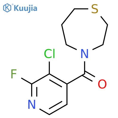 4-(3-Chloro-2-fluoropyridine-4-carbonyl)-1,4-thiazepane structure