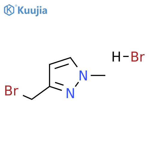 3-(bromomethyl)-1-methyl-1H-pyrazole hydrobromide structure