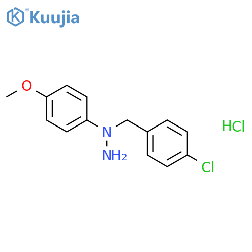 n-(4-chlorobenzyl)-n-(4-methoxyphenyl)hydrazine hydrochloride structure