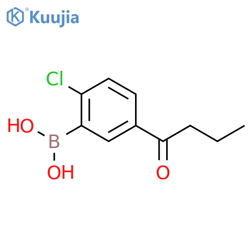 5-Butyryl-2-chlorophenylboronic acid structure