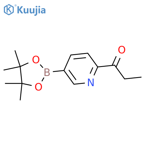 1-Propanone, 1-[5-(4,4,5,5-tetramethyl-1,3,2-dioxaborolan-2-yl)-2-pyridinyl]- structure