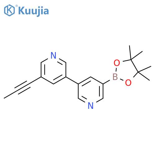 3,3'-Bipyridine, 5-(1-propyn-1-yl)-5'-(4,4,5,5-tetramethyl-1,3,2-dioxaborolan-2-yl)- structure