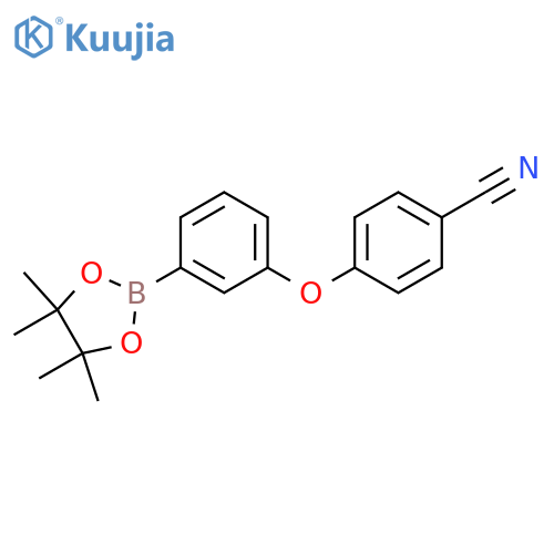 4-3-(Tetramethyl-1,3,2-dioxaborolan-2-yl)phenoxybenzonitrile structure