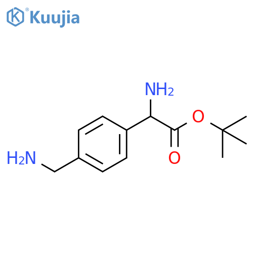 tert-butyl 2-amino-2-4-(aminomethyl)phenylacetate structure