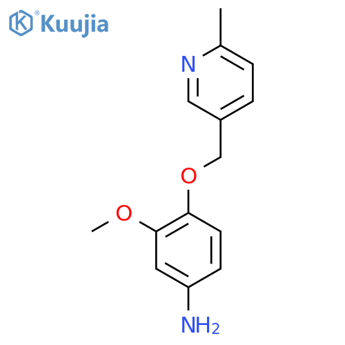 3-Methoxy-4-[(6-methyl-3-pyridyl)methoxy]aniline structure