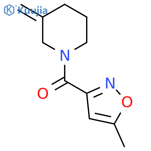 1-(5-methyl-1,2-oxazole-3-carbonyl)-3-methylidenepiperidine structure