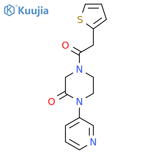 1-(Pyridin-3-yl)-4-[2-(thiophen-2-yl)acetyl]piperazin-2-one structure