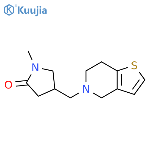1-methyl-4-({4H,5H,6H,7H-thieno3,2-cpyridin-5-yl}methyl)pyrrolidin-2-one structure