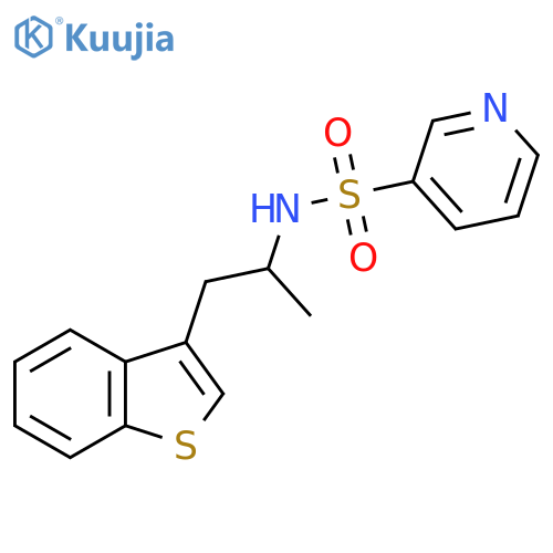 N-[1-(1-benzothiophen-3-yl)propan-2-yl]pyridine-3-sulfonamide structure