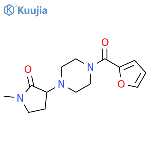 3-4-(furan-2-carbonyl)piperazin-1-yl-1-methylpyrrolidin-2-one structure