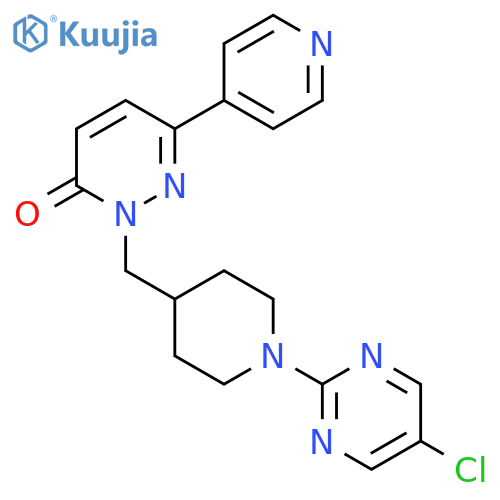 2-{[1-(5-Chloropyrimidin-2-yl)piperidin-4-yl]methyl}-6-(pyridin-4-yl)-2,3-dihydropyridazin-3-one structure