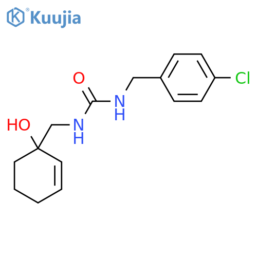 1-[(4-Chlorophenyl)methyl]-3-[(1-hydroxycyclohex-2-en-1-yl)methyl]urea structure