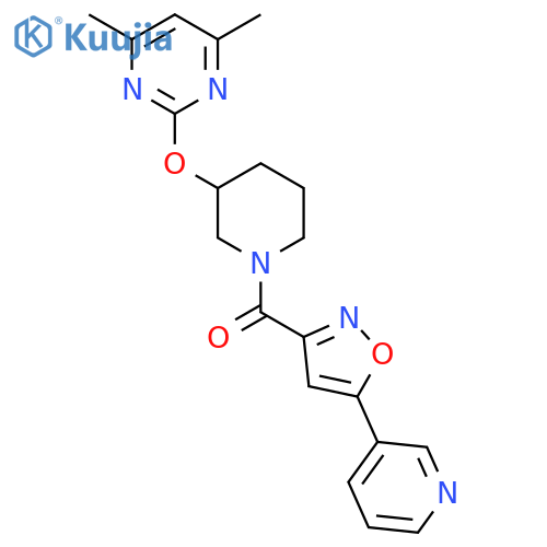 4,6-dimethyl-2-({1-[5-(pyridin-3-yl)-1,2-oxazole-3-carbonyl]piperidin-3-yl}oxy)pyrimidine structure