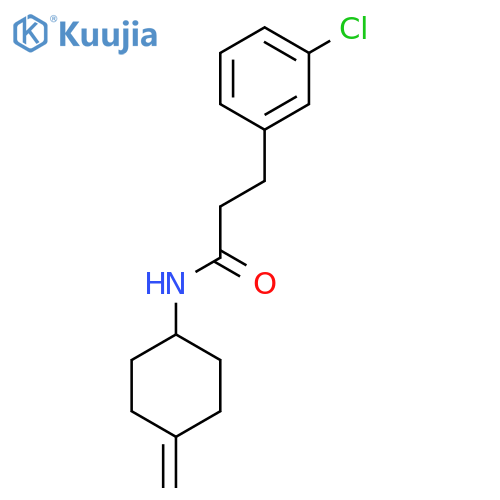 3-(3-chlorophenyl)-N-(4-methylidenecyclohexyl)propanamide structure