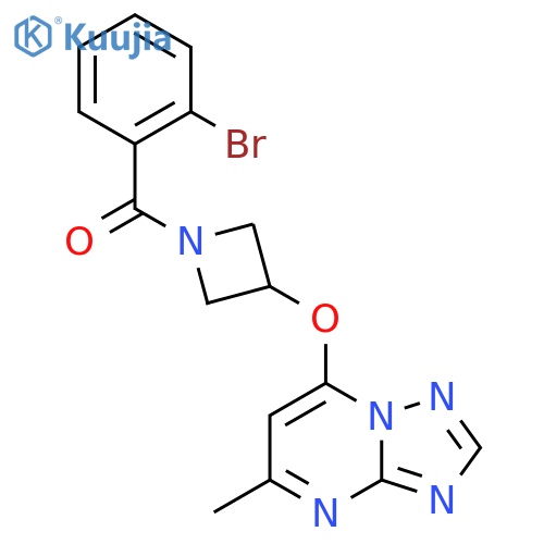 1-(2-Bromobenzoyl)-3-({5-methyl-[1,2,4]triazolo[1,5-a]pyrimidin-7-yl}oxy)azetidine structure