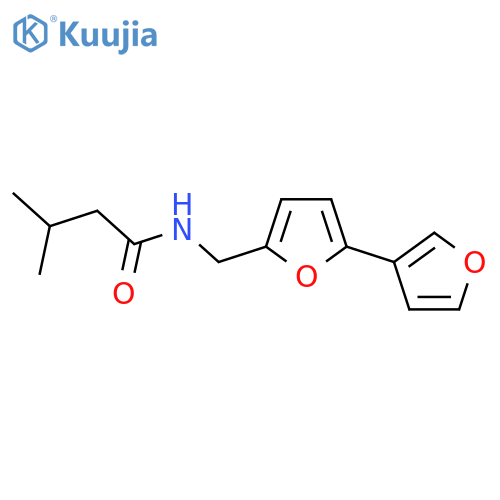 N-({2,3'-bifuran-5-yl}methyl)-3-methylbutanamide structure
