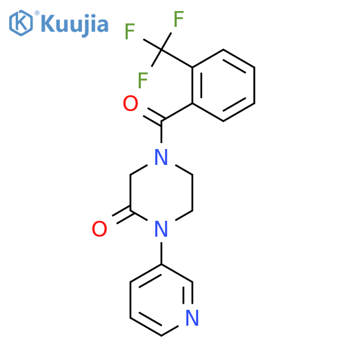1-(Pyridin-3-yl)-4-[2-(trifluoromethyl)benzoyl]piperazin-2-one structure