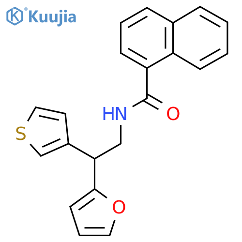 N-[2-(furan-2-yl)-2-(thiophen-3-yl)ethyl]naphthalene-1-carboxamide structure