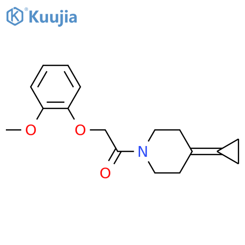 1-(4-cyclopropylidenepiperidin-1-yl)-2-(2-methoxyphenoxy)ethan-1-one structure