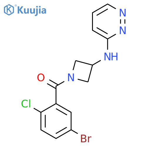 N-1-(5-bromo-2-chlorobenzoyl)azetidin-3-ylpyridazin-3-amine structure