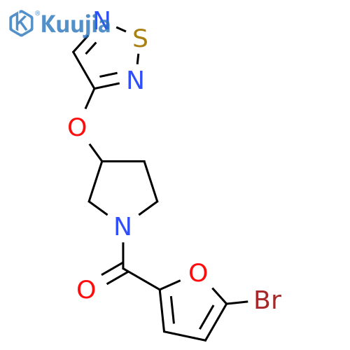 3-{[1-(5-Bromofuran-2-carbonyl)pyrrolidin-3-yl]oxy}-1,2,5-thiadiazole structure