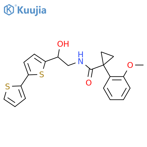 N-(2-{2,2'-bithiophene-5-yl}-2-hydroxyethyl)-1-(2-methoxyphenyl)cyclopropane-1-carboxamide structure