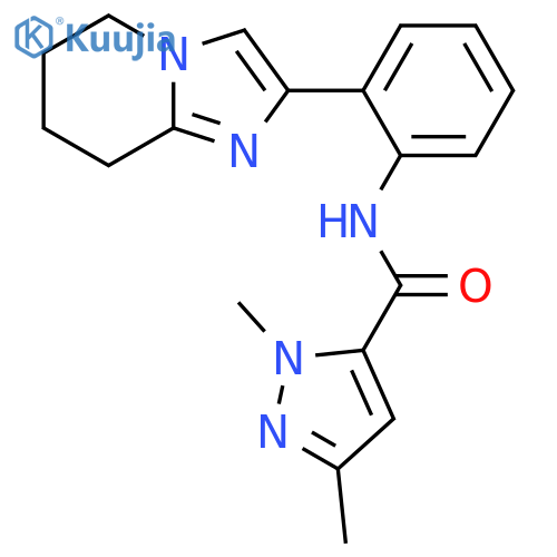 N-(2-{5H,6H,7H,8H-imidazo1,2-apyridin-2-yl}phenyl)-1,3-dimethyl-1H-pyrazole-5-carboxamide structure